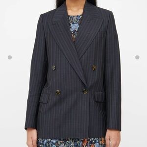 ACNE STUDIOS Jara boxy minimalist blazer navy